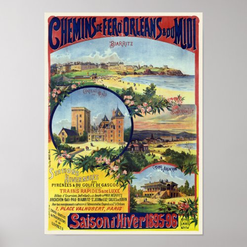Saison dhiver 189596 France Vintage Poster