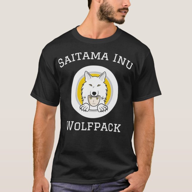 Saitama Inu Wolfpack Round Logo Premium  T-Shirt (Front)