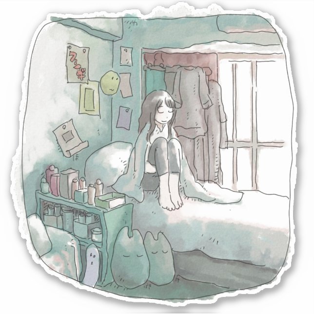 Saji Sakusaki Sticker (Front)