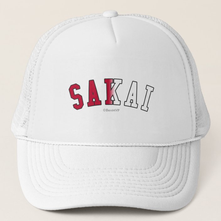 Sakai in Japan National Flag Colors Trucker Hat