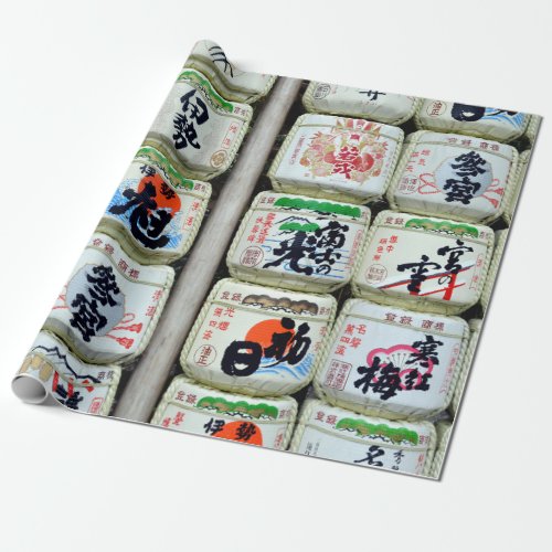 Sake Casks of Ise Shrine Japan  Wrapping Paper