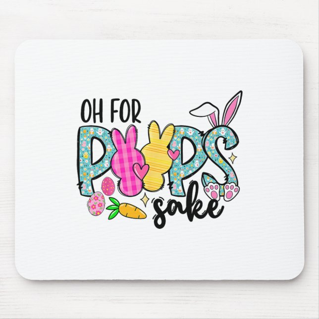 Sake Funny Easter Bunny Print Gles Happy Easter Wo Mouse Pad (Front)
