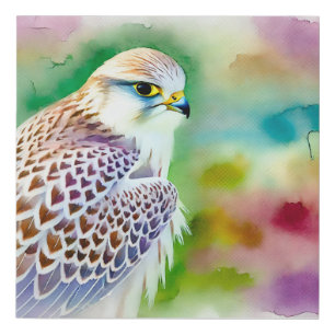 Saker falcon 041024AREF119 - Watercolor Faux Canvas Print