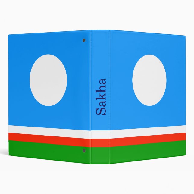 Sakha Flag 3 Ring Binder (Background)