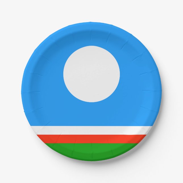 Sakha Flag Paper Plates (Front)