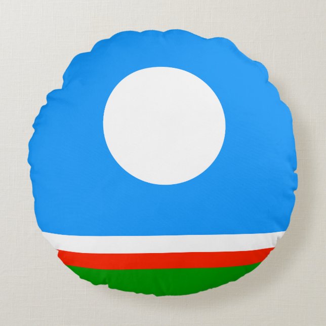 Sakha Flag Round Pillow (Front)
