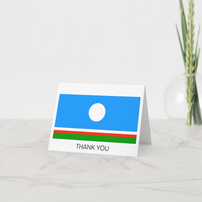 Sakha Flag Thank You Card (Front)