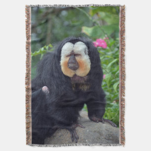 Saki Monkey  Throw Blanket