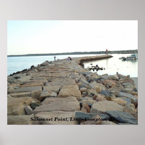 Sakonnet Point breakwater Little Compton RI Poster