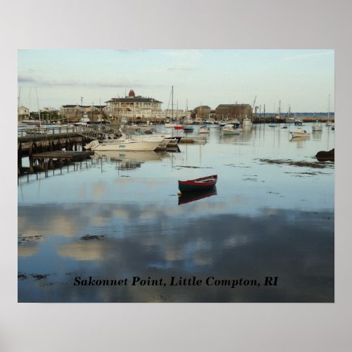 Sakonnet Point Harbor Little Compton RI Poster