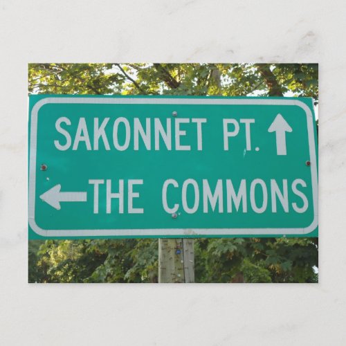 Sakonnet Point The Commons Little Compton RI Postcard