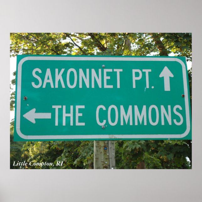 Sakonnet Point, The Commons, Little Compton, RI Poster (Front)