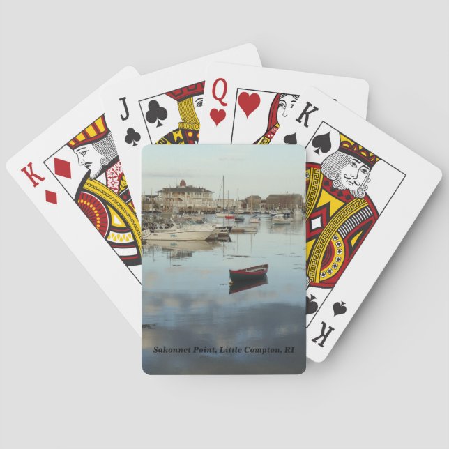 Sakonnet Pt, Sakonnet Harbor, Little Compton, RI Poker Cards (Back)