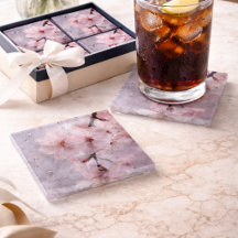 Sakora pink Glass Coaster – Elegant Flower Design 