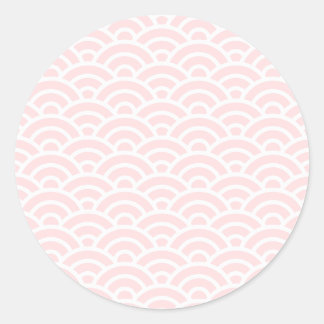 SAKURA 12 Seigaiha Waves - Energetic Ver.  Classic Round Sticker