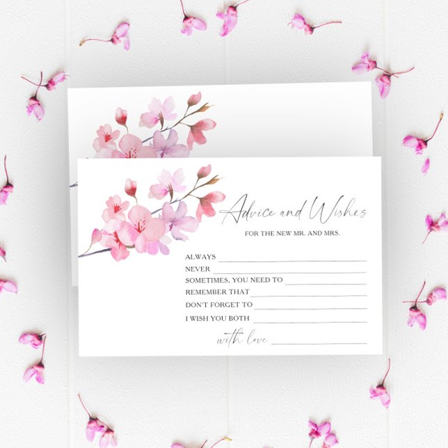 Sakura - advice and wishes bridal shower stationery (Creator Uploaded)