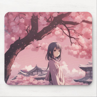 sakura anime girl mouse pad