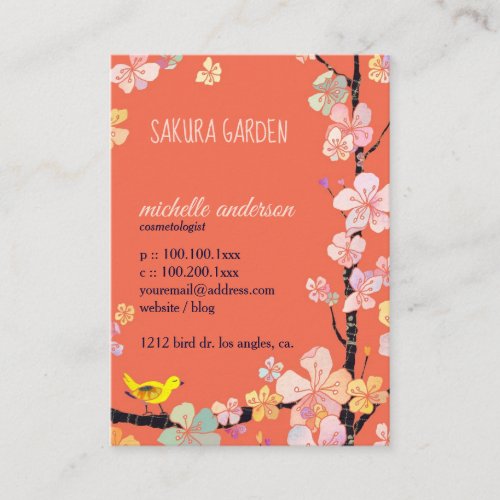 Sakura Florists Business Cards