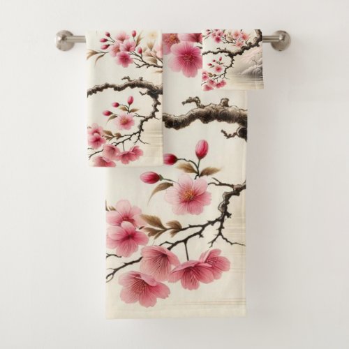 Sakura Blossom Bath Towel Set