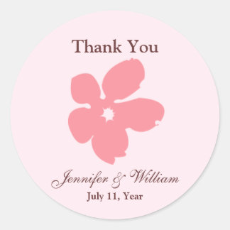 Sakura Blossom Silhouette Favor Stickers