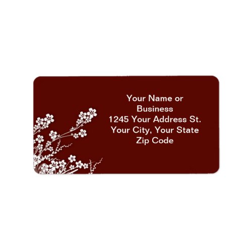 sakura blossoms address label