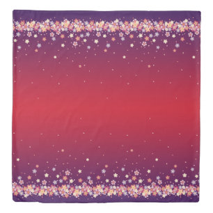 Sakura Blossoms - Ethereal Red & Purple Queen Duvet Cover