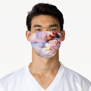 Sakura Blossoms On A Sunny Day Adult Cloth Face Mask by DigitalSolutions2u at Zazzle