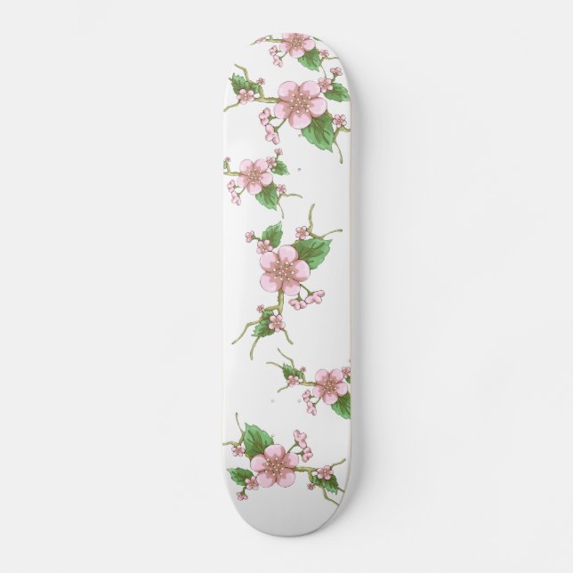 Sakura Blossoms Skateboard Deck (Front)