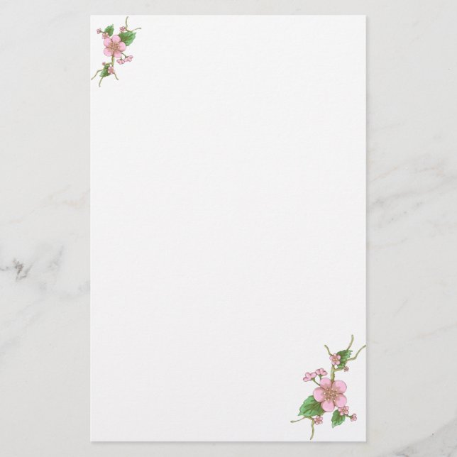 Sakura Blossoms Stationery (Front)
