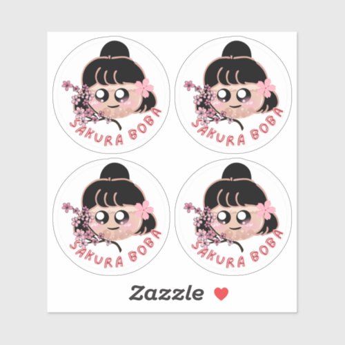 Sakura Boba_ Pack of 4 Sticker