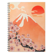 Sakura branch and volcano