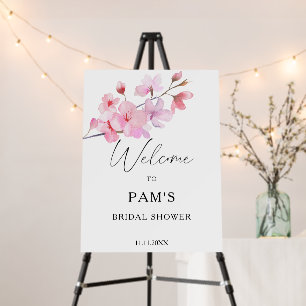 Sakura - bridal shower welcome foam board