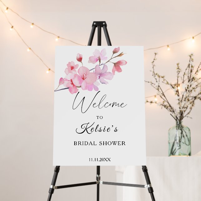 Sakura - bridal shower welcome foam board (In Situ (Stand))
