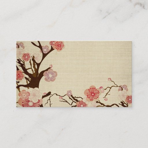 Customizable Sakura Business Card