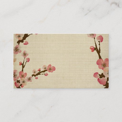 Customizable Sakura Business Card