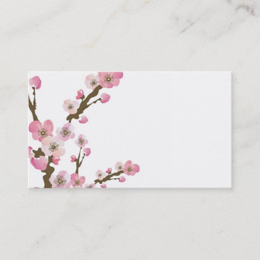 Customizable Sakura Business Card