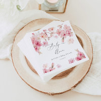 Sakura cherry blossom baby shower napkins