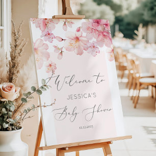 Sakura cherry blossom baby shower welcome foam board