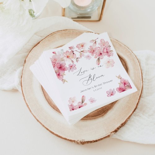 Sakura cherry blossom bridal shower napkins