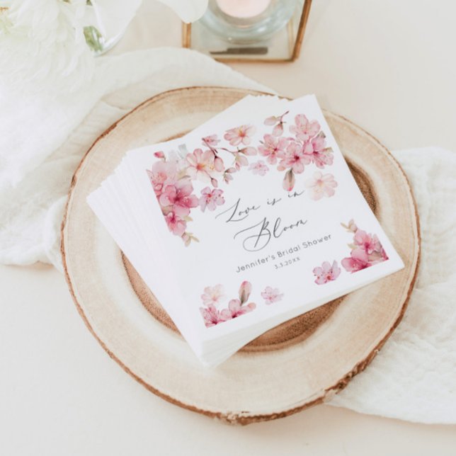 Sakura cherry blossom bridal shower napkins (Creator Uploaded)