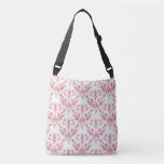 Sakura Cherry Blossom Damask Watercolor Crossbody Bag