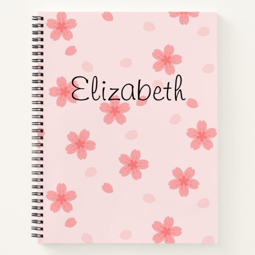 Sakura Cherry Blossom Floral Pattern Notebook