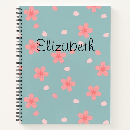 Sakura Cherry Blossom Floral Pattern Notebook