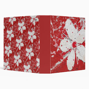 Sakura cherry blossom floral print 3 ring binder