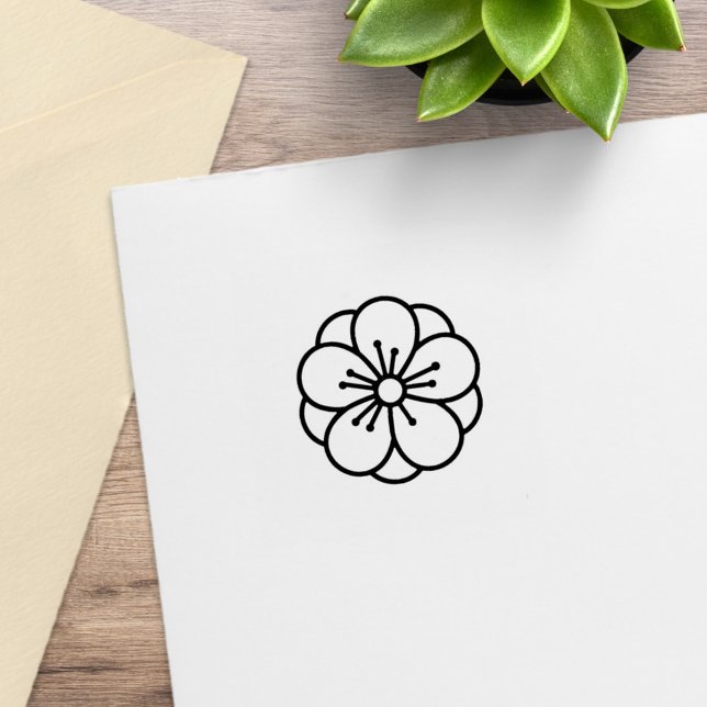 Sakura Cherry Blossom Flower Loyalty Card Discount Rubber Stamp (Creator Uploaded)