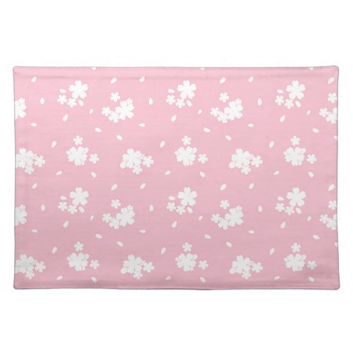 Sakura Cherry Blossom Flower Pattern Cloth Placemat