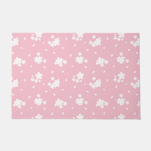 Sakura Cherry Blossom Flower Pattern Doormat