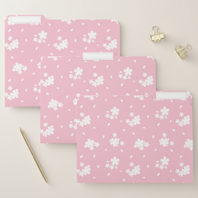 Sakura Cherry Blossom Flower Pattern File Folder (Set)