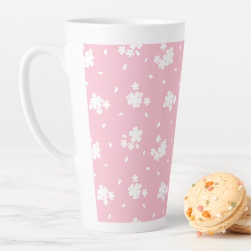 Sakura Cherry Blossom Flower Pattern Latte Mug