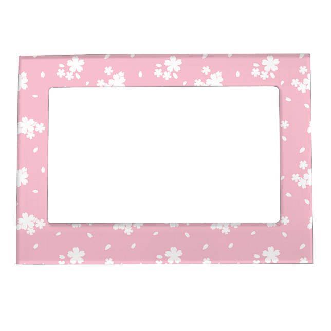 Sakura Cherry Blossom Flower Pattern Magnetic Frame (Front)